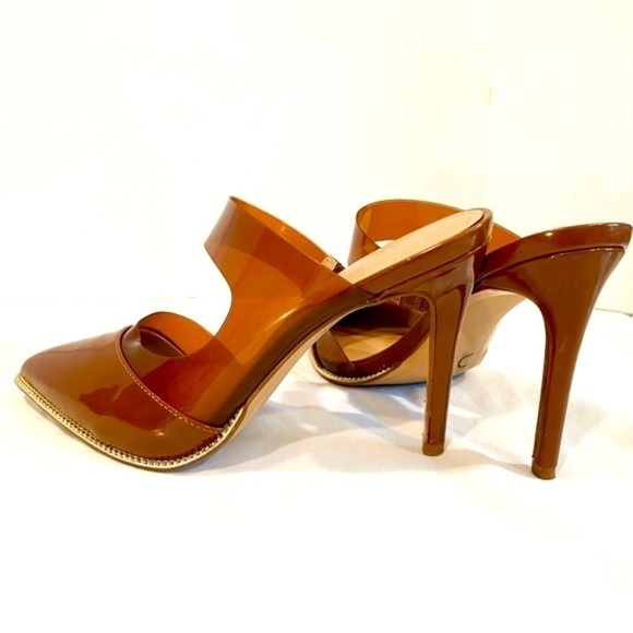 BCBGeneration Brown Heels in Transparent Vinyl Women’s Size 8.5 - Picture 6 of 13